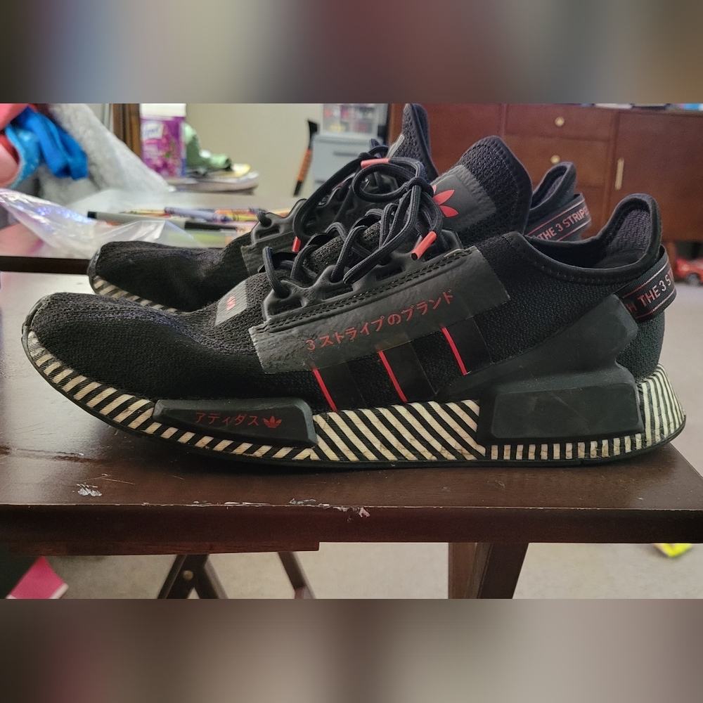 adidas Black and Red Men's Sneakers